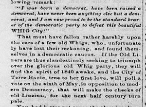Newspaper clipping about Chambers Patterson, 1850