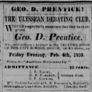 Newspaper clipping about the Ulyssean Debating Club
