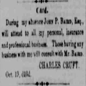 Newspaper clipping about Charles Cruft
