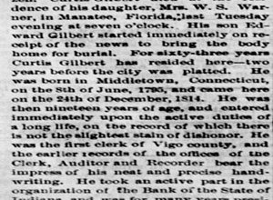 Clip from Saturday Evening Mail in 1877