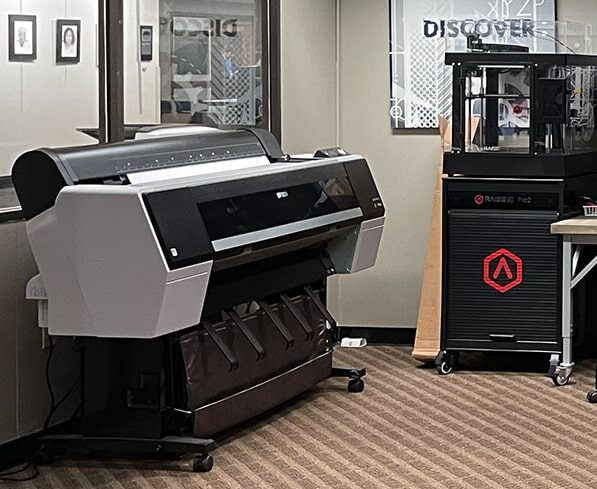 Large format printer in Vigo County Library