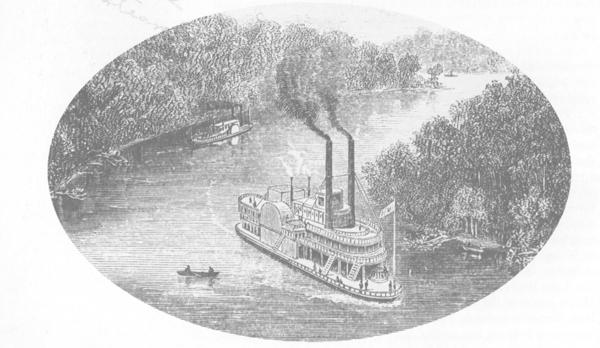 A sketch of a steamboat from 1872