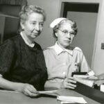 two women working in hospital administration
